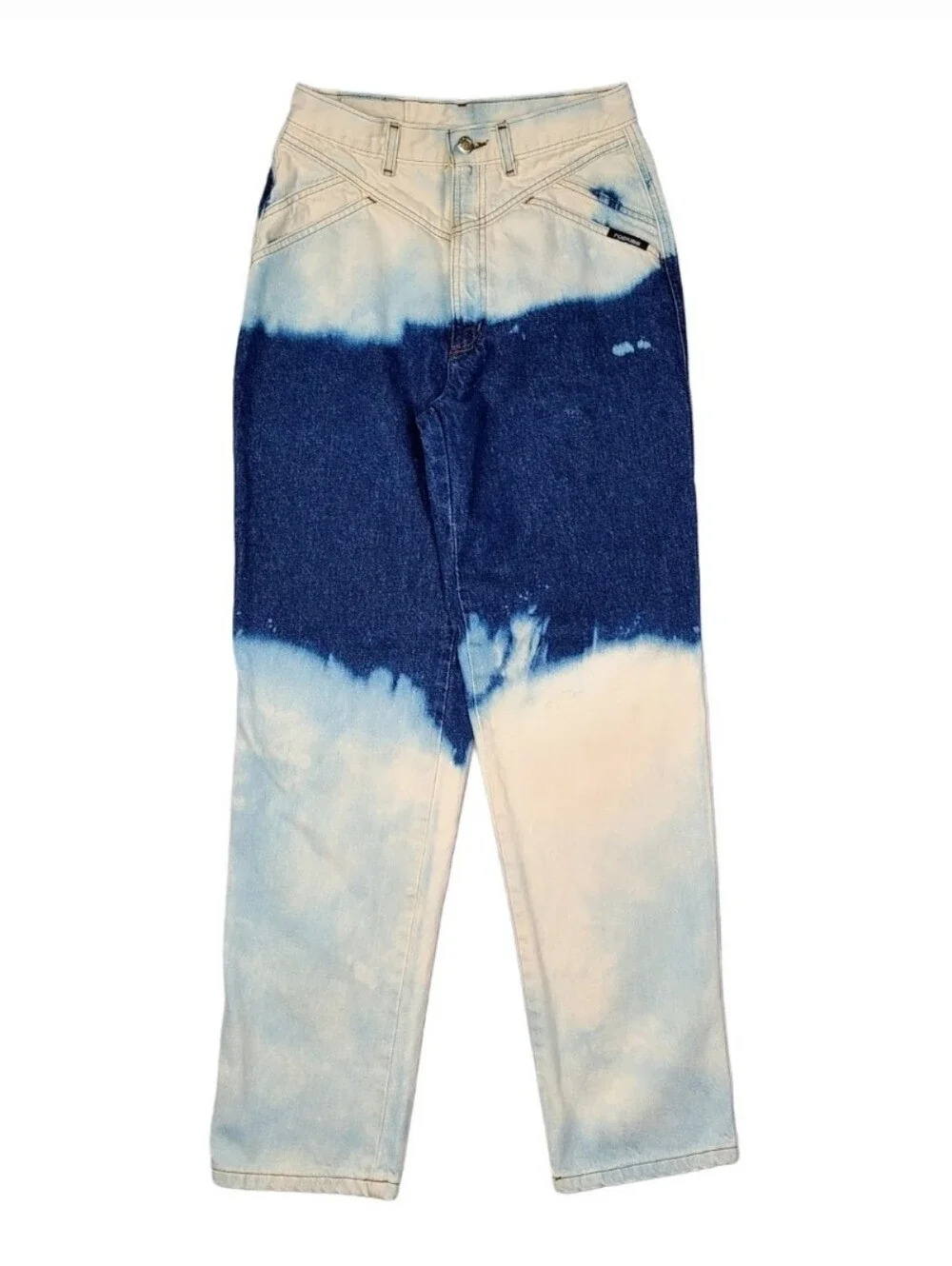 Vtg Rocky Mountain High Rise Mom Jeans Western Tie-Dye 26x31 Americana USA Made